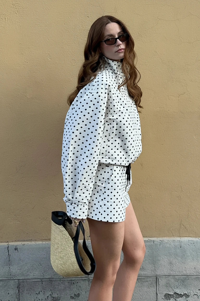 Styledora Polka Zip Jacket