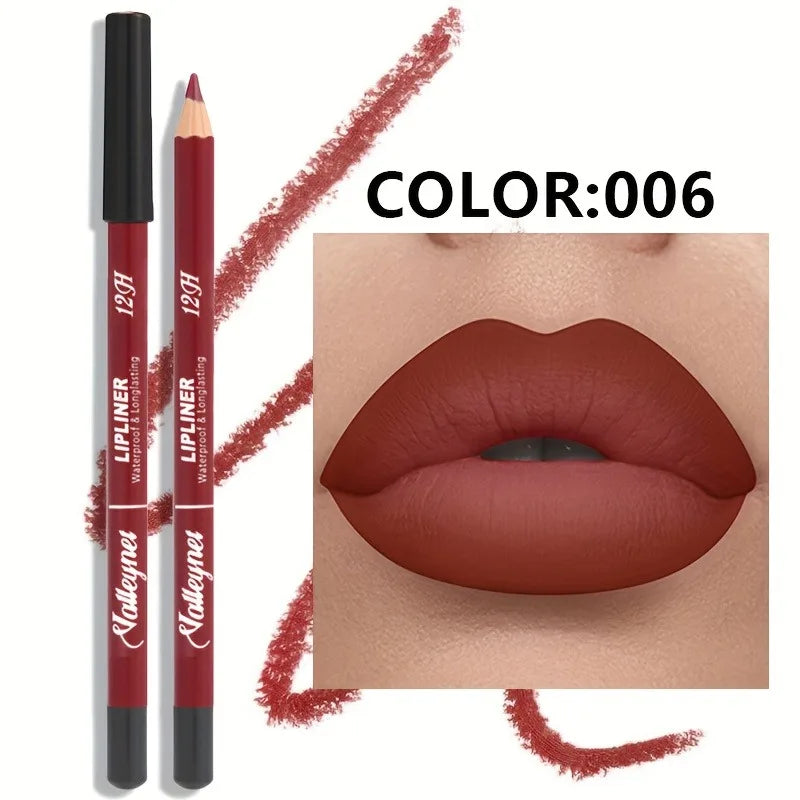 6 Color Velvet Matte Lip Liner Set