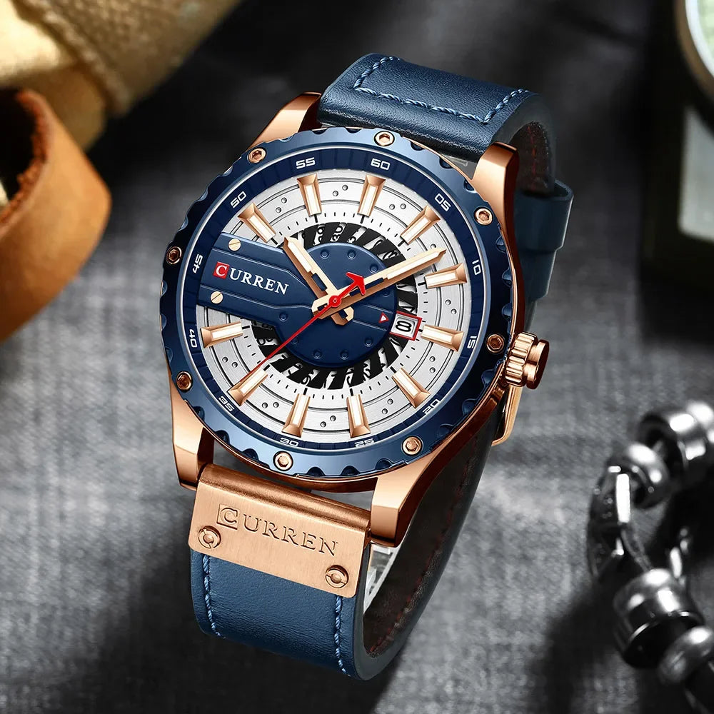 CURREN Brand Quartz Watch Men New Fashion Waterproof Casual Business Military Men Watch Auto Date Watches Relogio Masculino