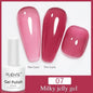 30ML Glitter Poly Nail Gel Hema Free Pink Glitter Acrylic Gel Finger Extension Nail Gel Semi-Permanent Nail Varnish For Manicure