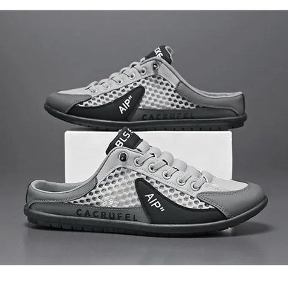 Summer Men's Mesh Slip on Half Slippers Fashion Man's