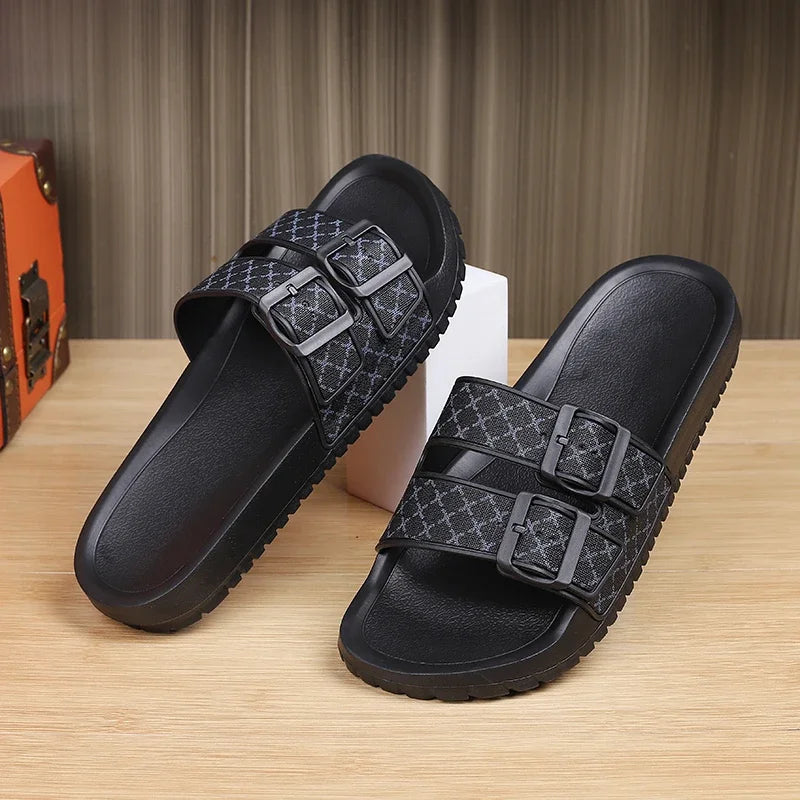 Moda casual flip-flops masculino verão eva sandálias esportivas de sola macia 2024 nova tendência confortável antiderrapante chinelos de praia