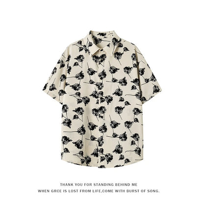 LEGIBLE Summer Shirts Men Loose Thin Cotton Short Sleeve Shirts Male Fashion Stand Solid Color 4XL 5XL