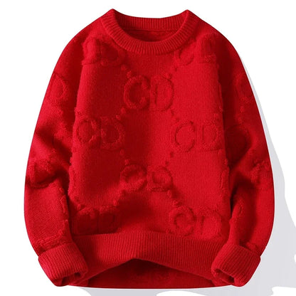 New Fall Winter Men Knitwear Top Quality Men's Soft Warm Wool Sweater Classic Fashion Handsome Sweaters Male