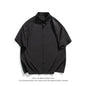 LEGIBLE Summer Shirts Men Loose Thin Cotton Short Sleeve Shirts Male Fashion Stand Solid Color 4XL 5XL