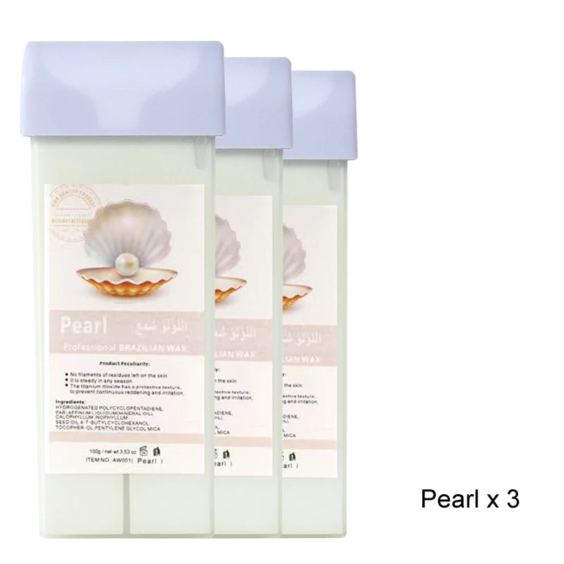 Rose Wax Roll-On Refills-Painless Hair Removal Cartridge for Bikini/Body, Hypoallergenic & 100% Natural Formula,Hair Removal Kit