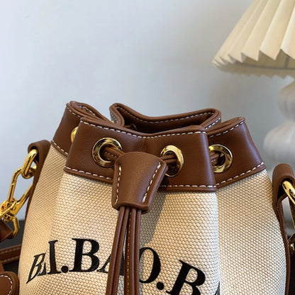 Drawstring Bucket Bag Large Capacity Women's Handheld Crossbody Messenger Bag Large Capacity Handheld Shoulder Armpit Bag