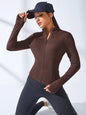 Women's Slim Fit Yoga Zip Jacket – Body Sculpting Short Sports Coat