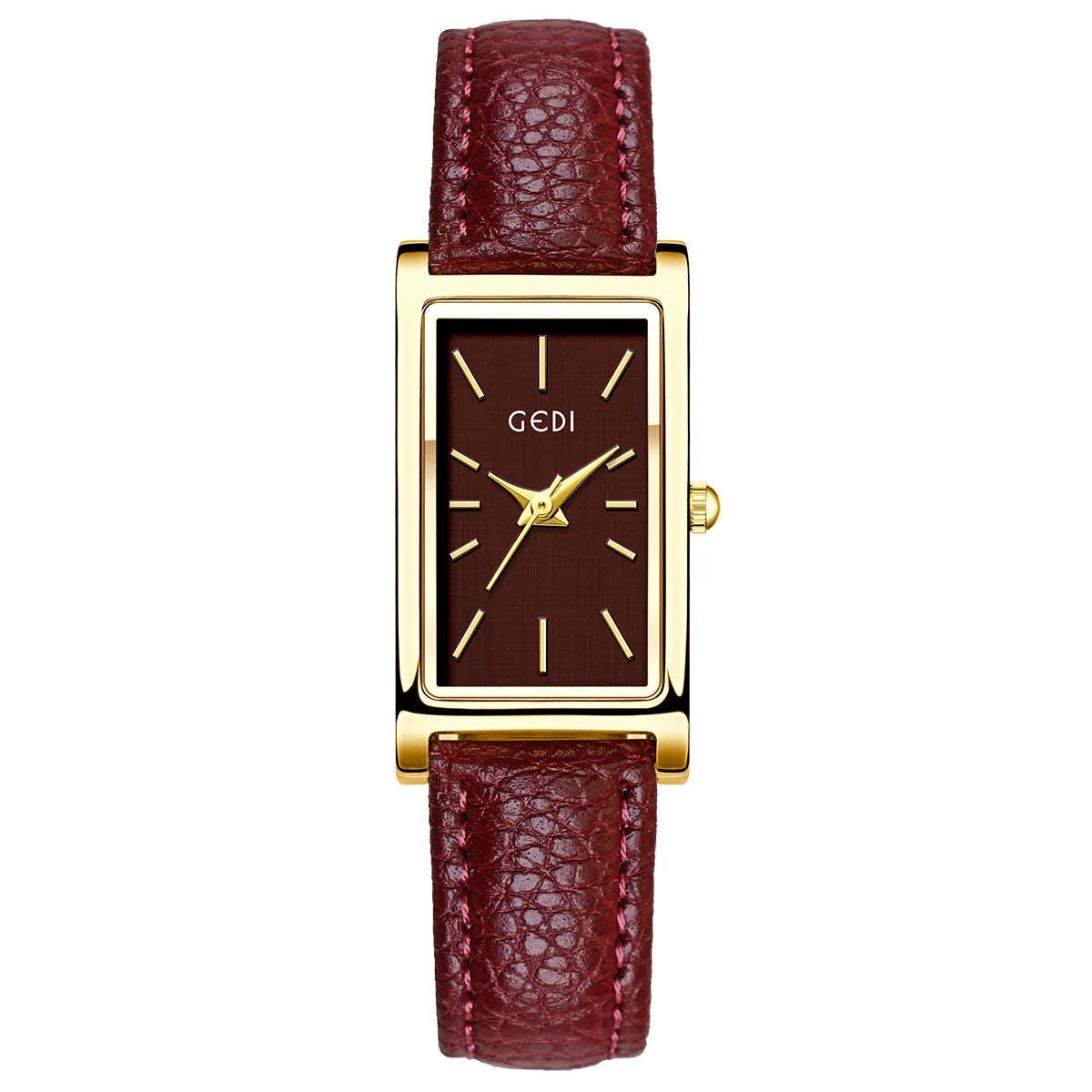 Ladies Watch Simple High-end Feel  Ankela Red Square Temperament Retro Style Waterproof belt Women's Fashion Quartz Watches