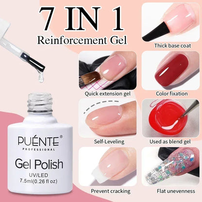 30ML Glitter Poly Nail Gel Hema Free Pink Glitter Acrylic Gel Finger Extension Nail Gel Semi-Permanent Nail Varnish For Manicure