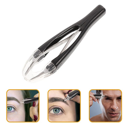 【Eyebrow Tweezer Automatic Retratable Face Hair Beard Removal Stainless Steel Anti Rust Beauty Hair Puller Makeup Tool】