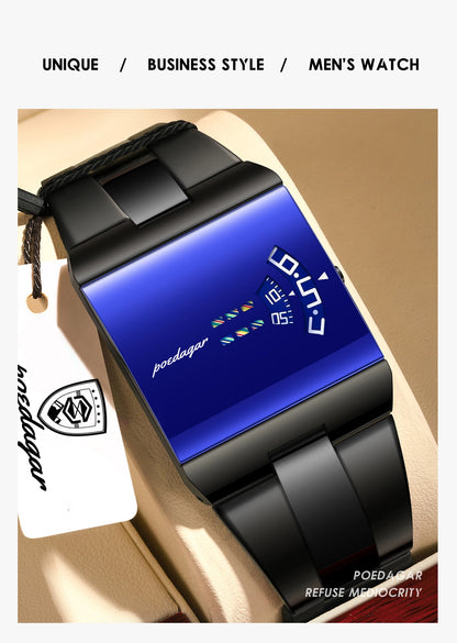 POEDAGAR Fashion Military Man Clock Waterproof Stainless Steel Elegant Man Wristwatch Quartz Business Men's Watches Reloj Hombre