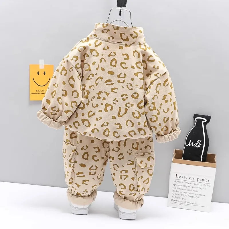 Baby Boys Girls Clothes stamp Cotton T-Shirt Pants 2Pcs/sets