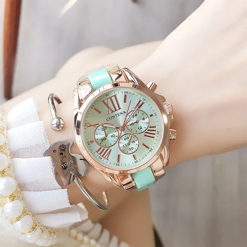 Top Brand Watches Women Luxury Stainless Steel Bracelets Women Quartz Wristwatches Fashion Elegant Ladies Watches Reloj Mujer