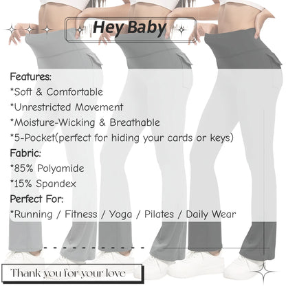 Women's High Waist Flare Yoga Pants – Tummy Control Bootcut Leggings
