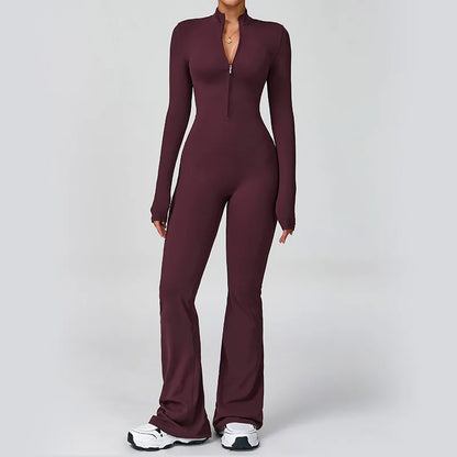 Women's Yoga Onesie Jumpsuit – Long Sleeve Cloud-Feel Sport Tights