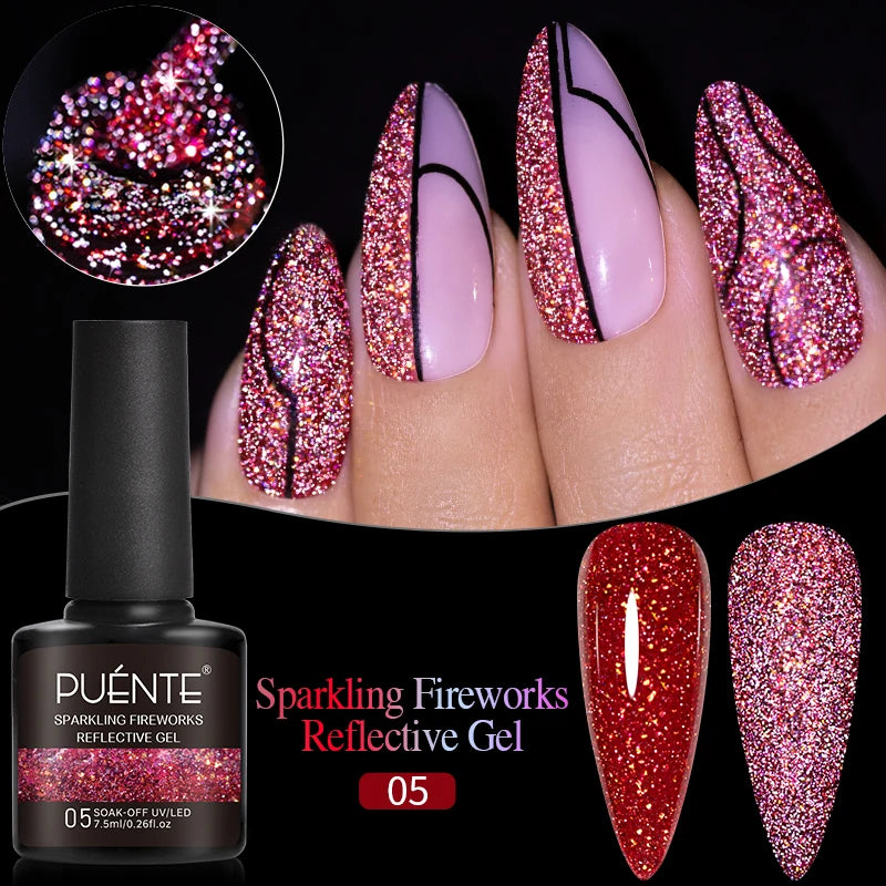 30ML Glitter Poly Nail Gel Hema Free Pink Glitter Acrylic Gel Finger Extension Nail Gel Semi-Permanent Nail Varnish For Manicure