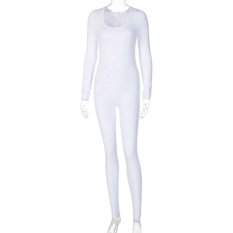 Women's Bodycon Jumpsuit – Long Sleeve Slim Fit Romper