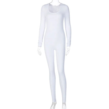 Women's Bodycon Jumpsuit – Long Sleeve Slim Fit Romper