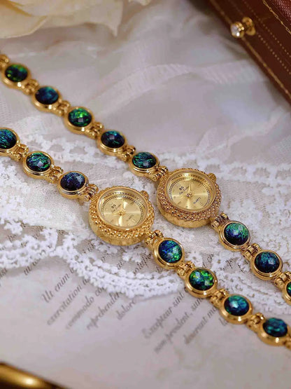 Gold Women Bracelet Watches Luxury Brand Dress Quartz Small Dial Ladies Wrist Watches Rhinestone Rose Gold Watches For Women
