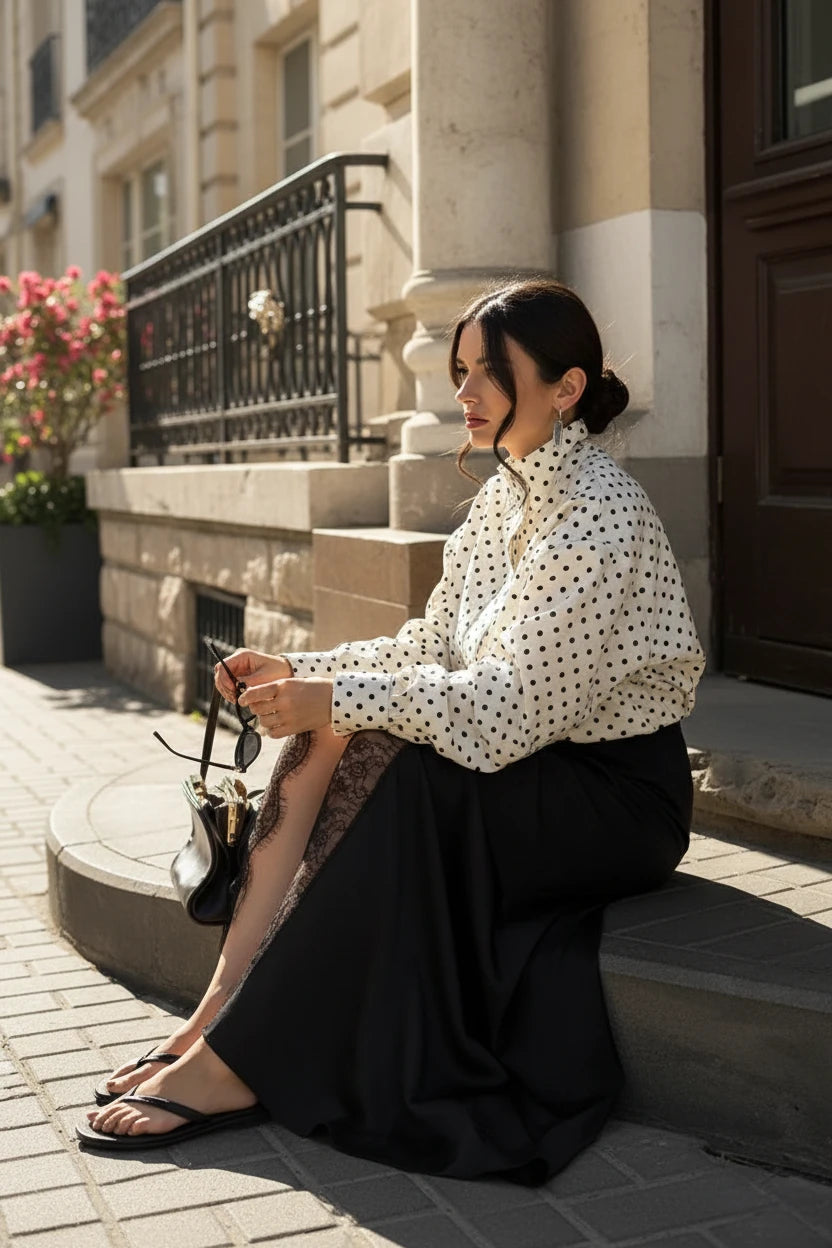 Styledora Polka Zip Jacket