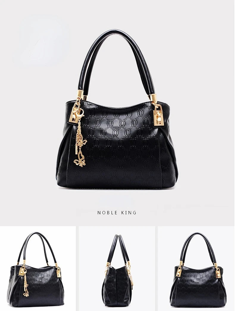 Women's Handbag 3-piece Set Women's Shoulder Bag Fashion Purse Vintage Leather Bag Large Capacity Handbag Inclined Shoulder Bag