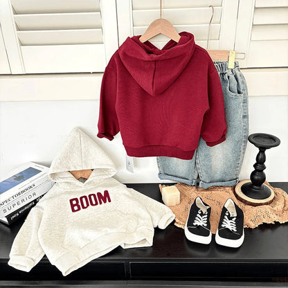 New Kids Hoodie with Letter Print Boys Girls