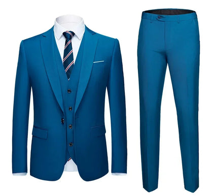 Suits For Men 3 Pieces Set Elegant Wedding  Fashion Classic Full Jackets Vest Pants Blazers Outfit 2026 Formal Costume
