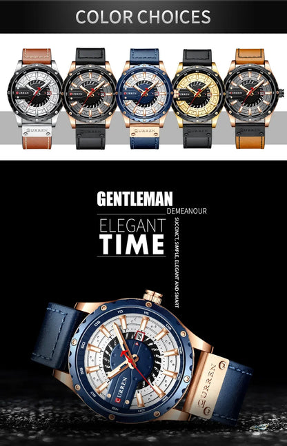 CURREN Brand Quartz Watch Men New Fashion Waterproof Casual Business Military Men Watch Auto Date Watches Relogio Masculino