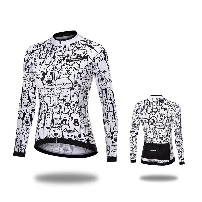 Women Cycling Jersey Long Sleeve Breathable Lightweight Spring Autumn Road Bike Top