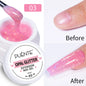 30ML Glitter Poly Nail Gel Hema Free Pink Glitter Acrylic Gel Finger Extension Nail Gel Semi-Permanent Nail Varnish For Manicure
