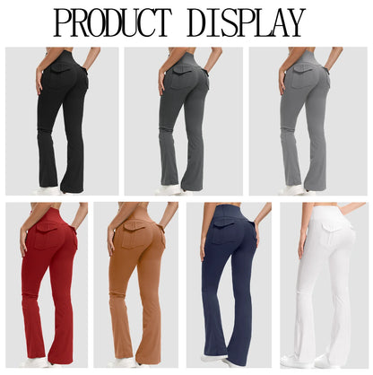 Women's High Waist Flare Yoga Pants – Tummy Control Bootcut Leggings