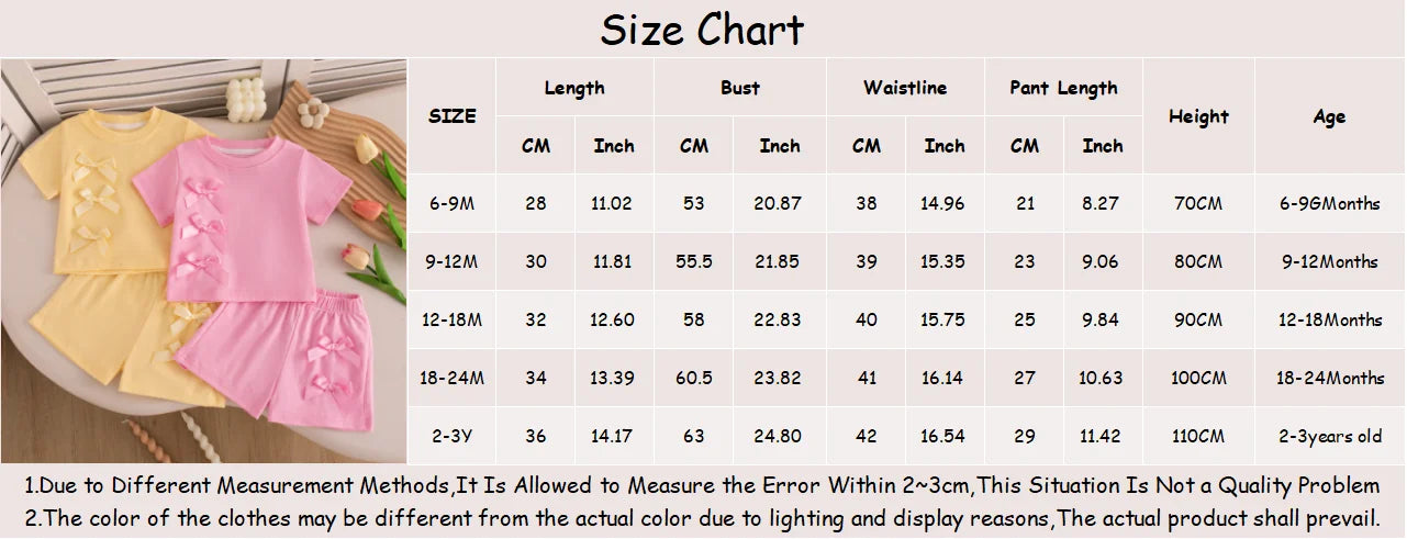 Short-Sleeve Top and Shorts Baby Girl Clothes Cute Beach Baby Outfit Set