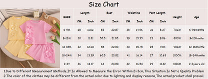 Short-Sleeve Top and Shorts Baby Girl Clothes Cute Beach Baby Outfit Set