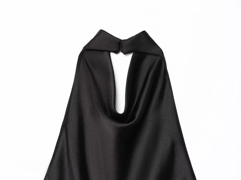 Styledora Satin Halter Top