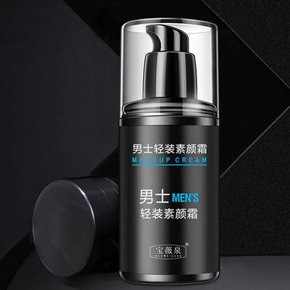50g Men's Natural Makeup Cream Not Sticky Face Foundation Moisturizing Remove Darken Skin Care Gel Improve Shrink Pore Oil