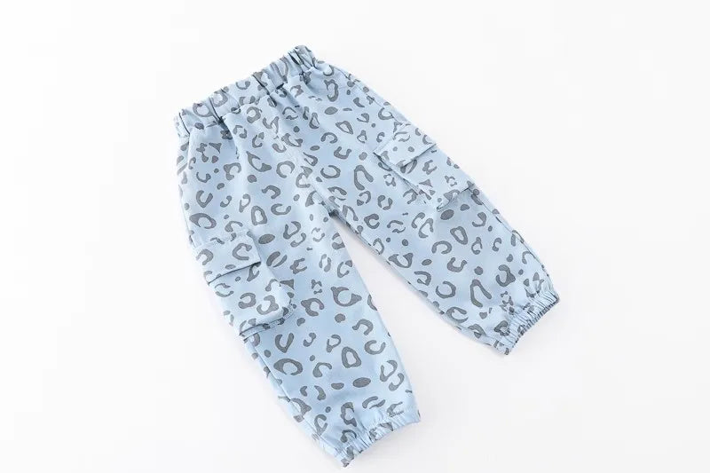 Baby Boys Girls Clothes stamp Cotton T-Shirt Pants 2Pcs/sets
