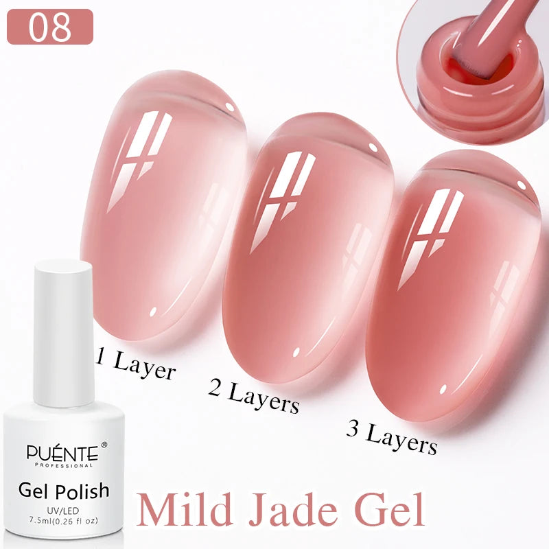 30ML Glitter Poly Nail Gel Hema Free Pink Glitter Acrylic Gel Finger Extension Nail Gel Semi-Permanent Nail Varnish For Manicure