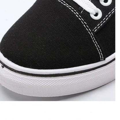 Women Outdoor Breathable Skateboarding Canvas Walking trainers Youth Students Flat Jogging Sneakers Low Upper White Shoes Tennis
