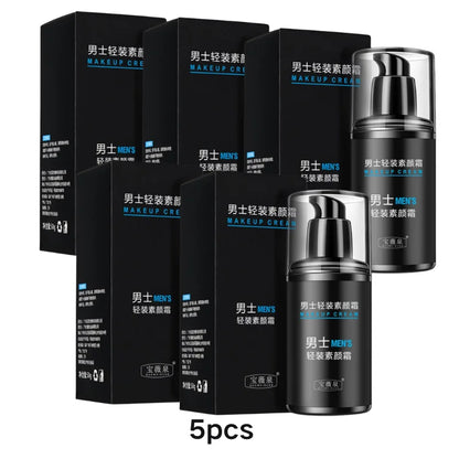 50g Men's Natural Makeup Cream Not Sticky Face Foundation Moisturizing Remove Darken Skin Care Gel Improve Shrink Pore Oil