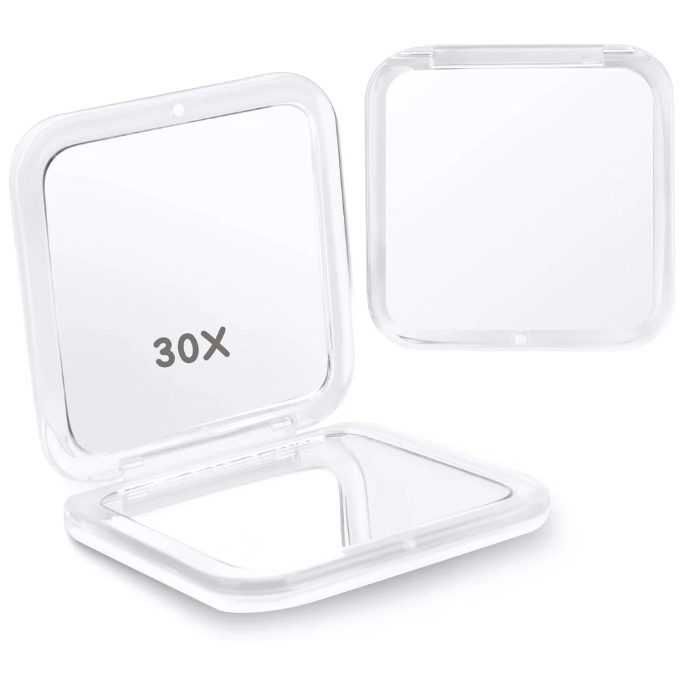 Compact Makeup Mirror with 30X Magnifying Travel Folding Pocket Cosmetic Mirror 30X Magnification Essentials Present for Girls