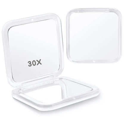Compact Makeup Mirror with 30X Magnifying Travel Folding Pocket Cosmetic Mirror 30X Magnification Essentials Present for Girls