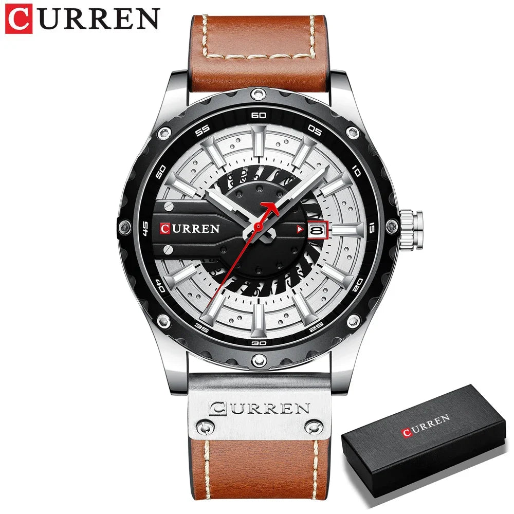 CURREN Brand Quartz Watch Men New Fashion Waterproof Casual Business Military Men Watch Auto Date Watches Relogio Masculino