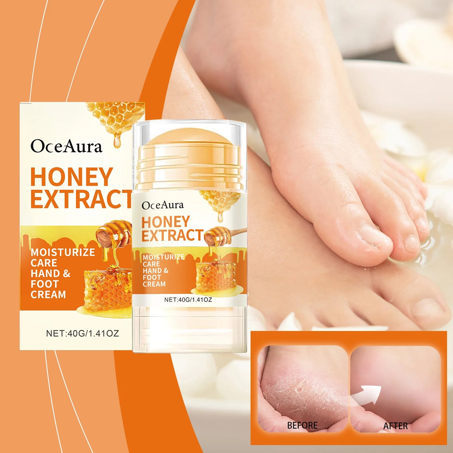 Honey Moisturizing Stick for Hand Foot Skin Care Deep Hydrating Anti Drying Chapping Soften Calluses Heel Cracked Repair Cream