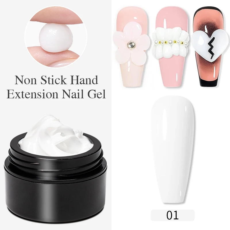 30ML Glitter Poly Nail Gel Hema Free Pink Glitter Acrylic Gel Finger Extension Nail Gel Semi-Permanent Nail Varnish For Manicure