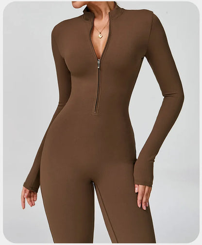 Women's Yoga Onesie Jumpsuit – Long Sleeve Cloud-Feel Sport Tights