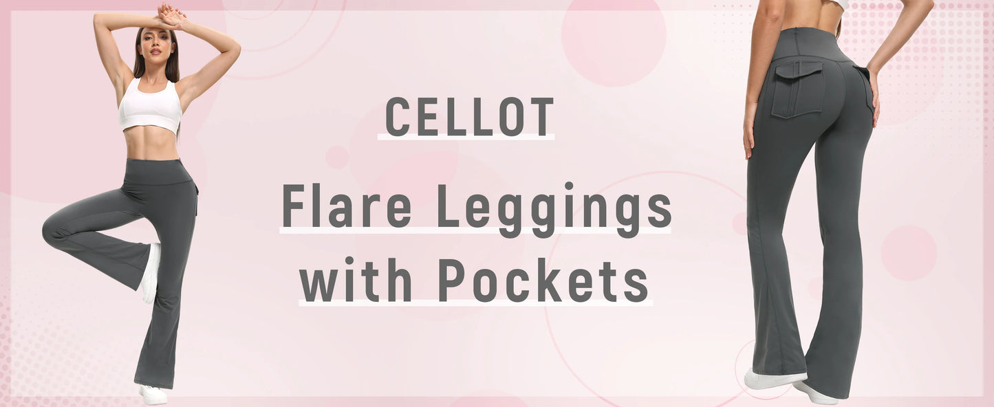 Women's High Waist Flare Yoga Pants – Tummy Control Bootcut Leggings