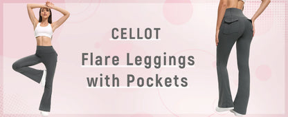 Women's High Waist Flare Yoga Pants – Tummy Control Bootcut Leggings