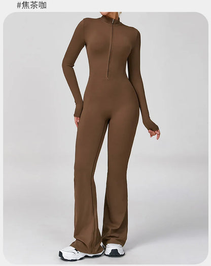 Women's Yoga Onesie Jumpsuit – Long Sleeve Cloud-Feel Sport Tights