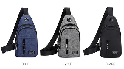 Travel Men's Handbags Multifunctional USB Chest Bag Designer Messenger Crossbody Bags Water-Proof Shoulder Bag Sports Back Pack